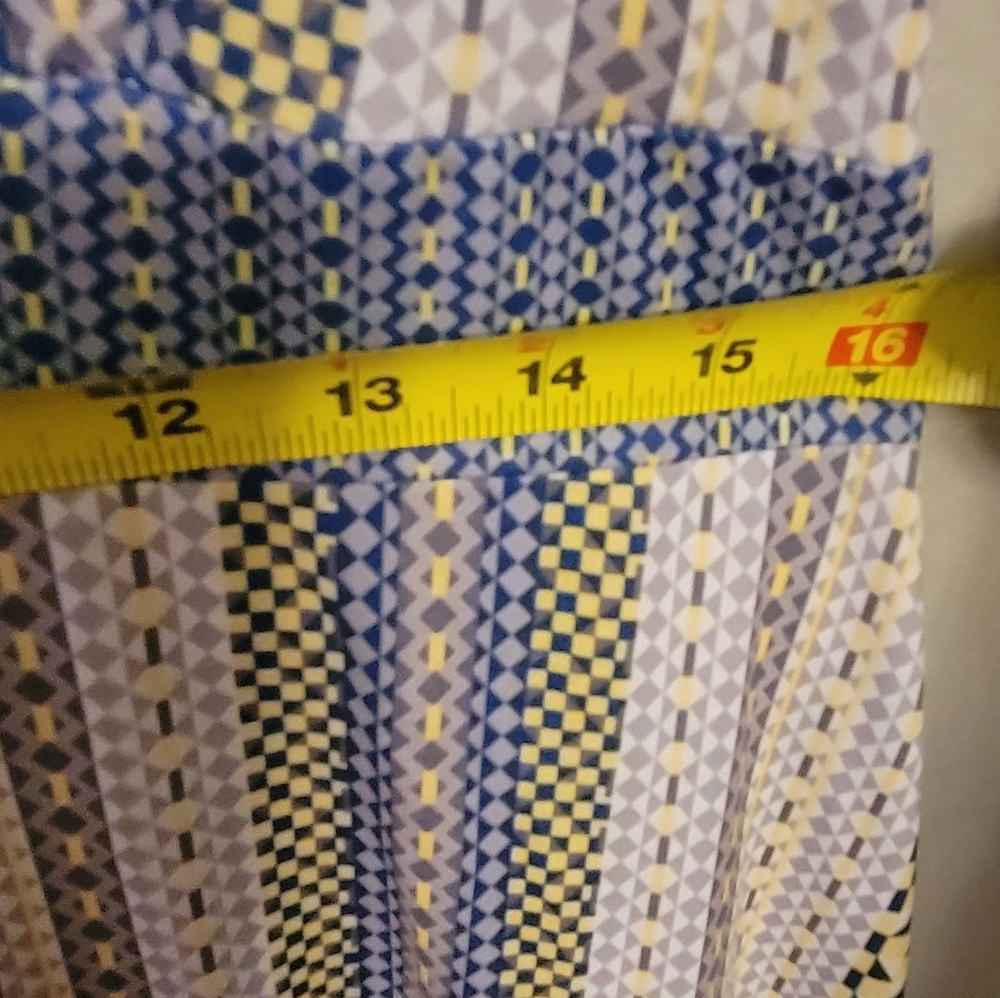 Prana XL Blue and Yellow Striped Maxi Dress - Picture 6 of 7